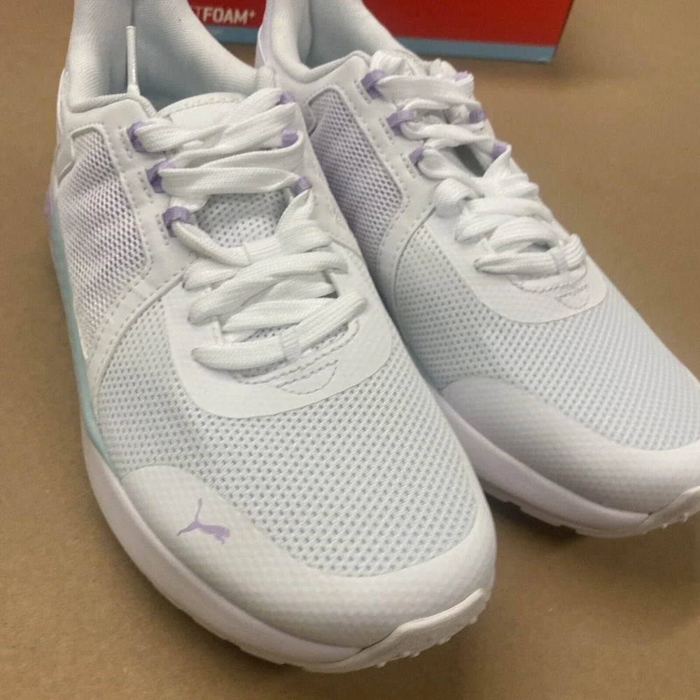 Puma Anzarun Running Shoes Women's‎ 9.5 White Glow Light Lavender 374255-22